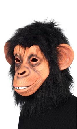 Lächelnder-Schimpanse-Maske aus Latex