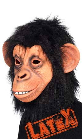 Lächelnder-Schimpanse-Maske aus Latex