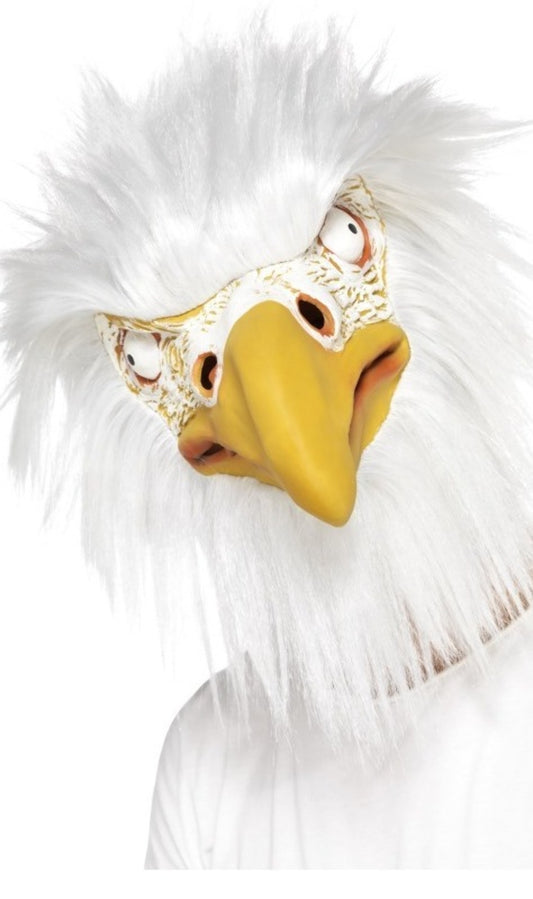 Weiße Adler Maske aus Latex