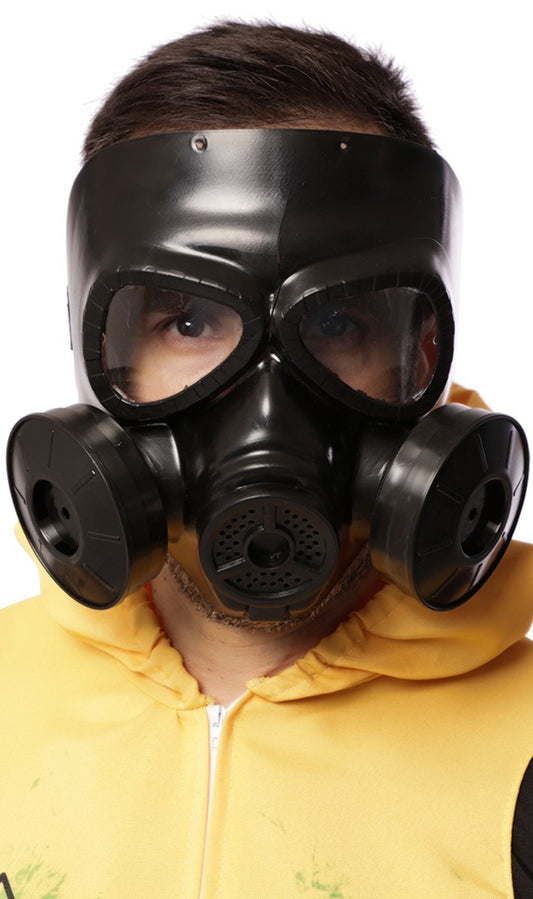 Schwarze Gasmaske aus Latex
