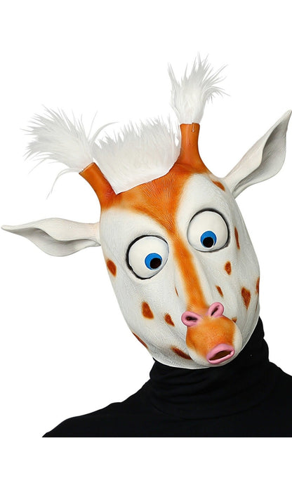 Lustige Giraffe Maske aus Latex