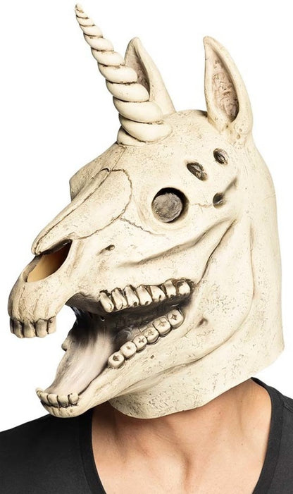 Einhorn Skelett Latexmaske