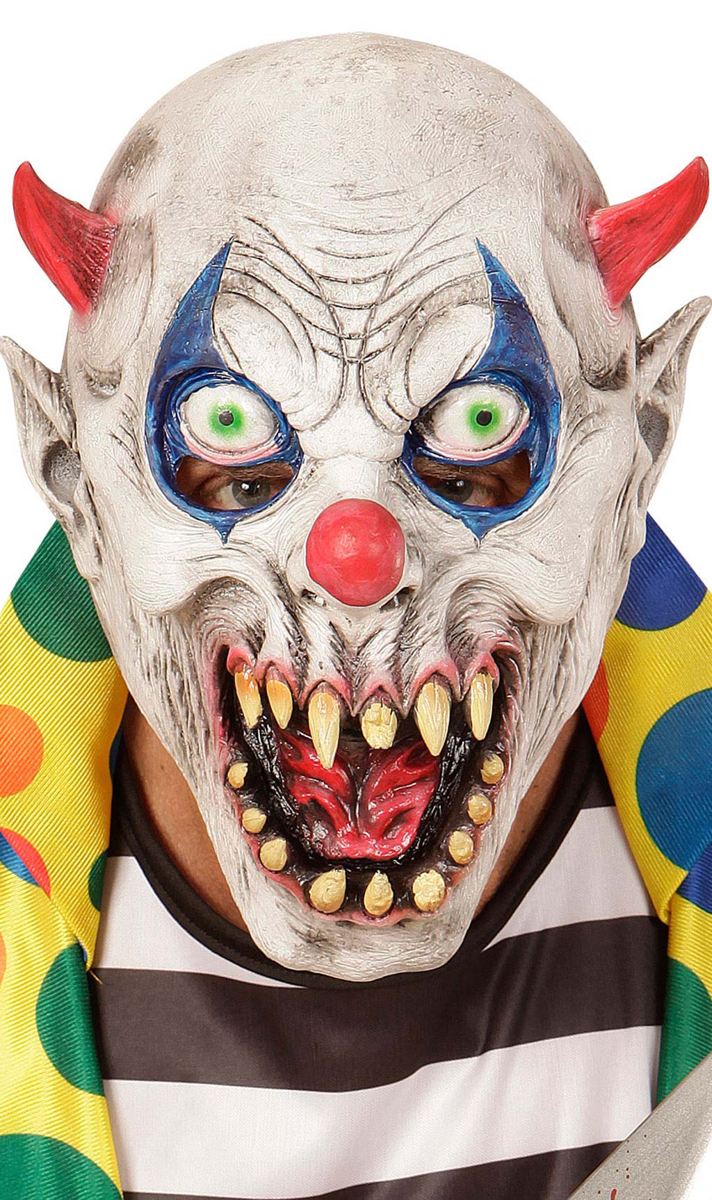 Teuflischer Clown Latex Maske für Kinder