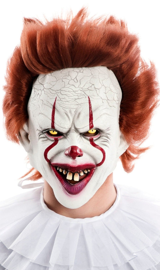 Diabolischer Clown ES Maske aus Latex