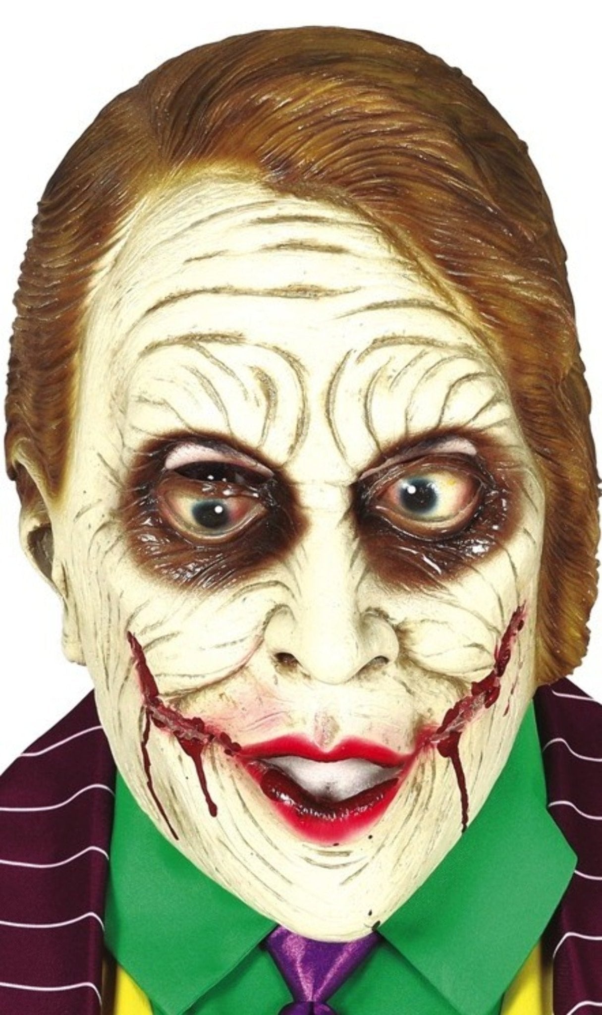 Böser Joker-Clown Maske aus Latex