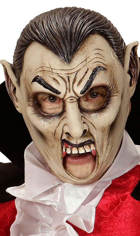 Vampir-Dracula-Maske aus Latex für Kinder