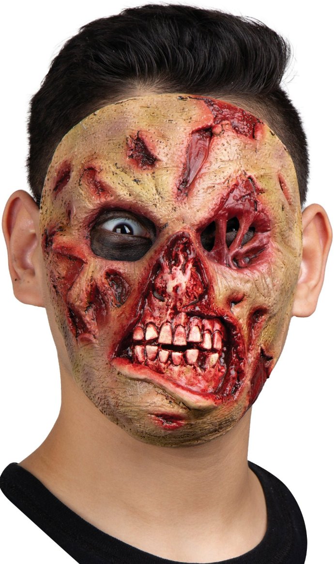 Deformierte Zombie-Latexmaske