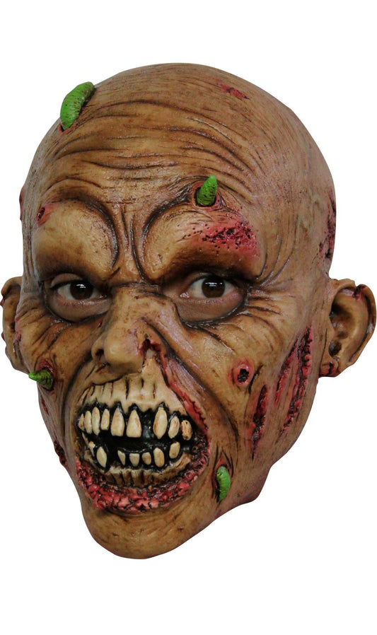 Zombie-Wurm Maske aus Latex