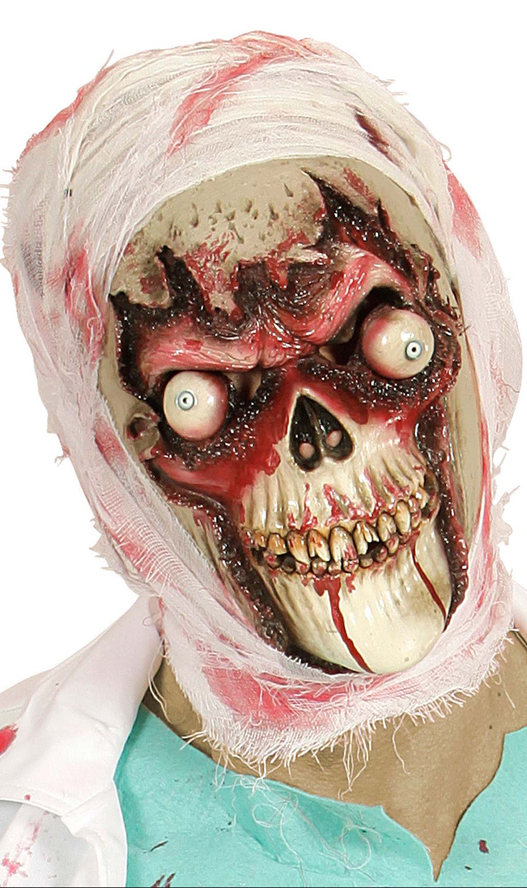 Zombie Bandagen Latex Maske