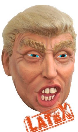 Donald Trump Kunsthaar Maske aus Latex für Erwachsene