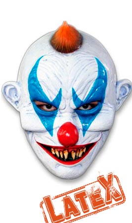 Clown-Psyco-Maske aus Latex