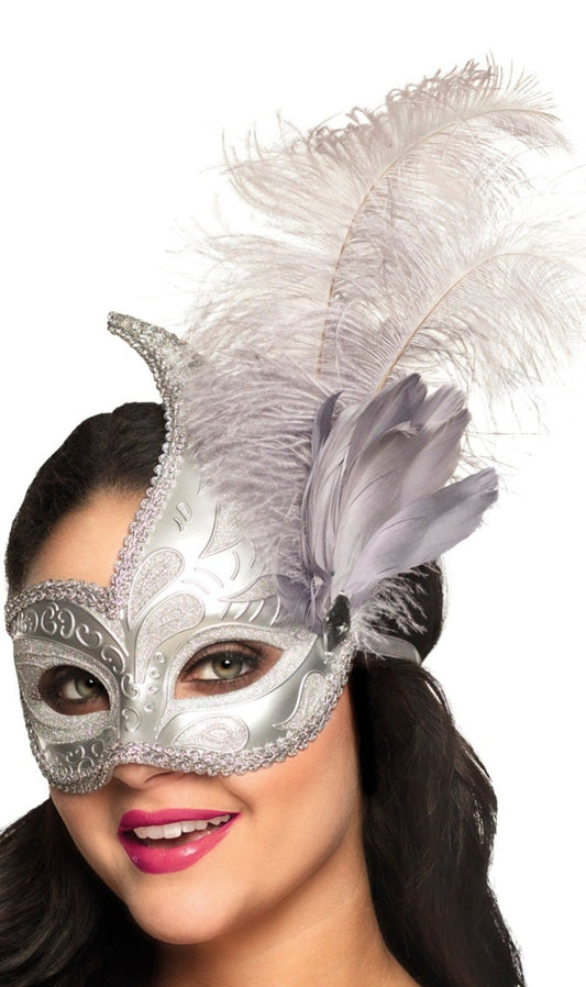 Venezianische Maske silber