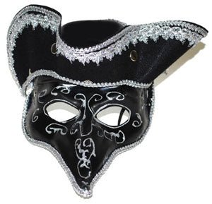Venezianische Maske mit Kappe