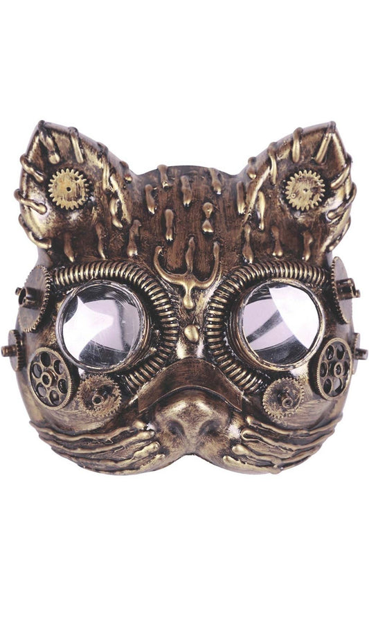 Katzenhafte Steampunk Maske