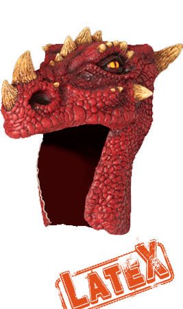 Roter Drachen Maske aus Latex