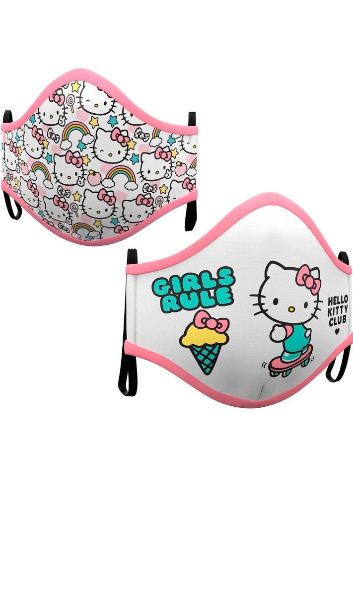 Pack 2 Mascarillas de Tela Hello Kitty™II infantil I Don Disfraz