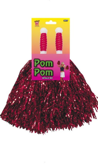 Pack 2 Pompoms  Metallic-Rot