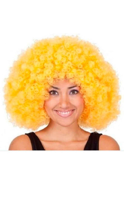 Perücke Afro Jumbo gelb