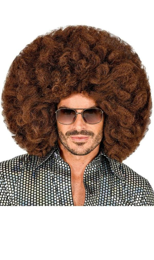 Braune Afro-Perücke Plus