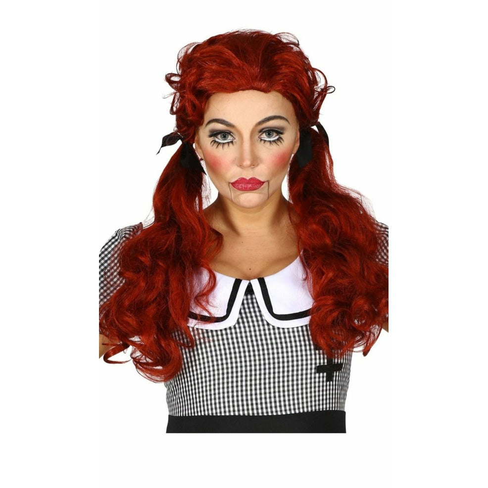 Perruque Cosplay Agnes DeMille Femme Orange - Longue Tresse Tressée Avec Queue, Déguisement Carnaval Halloween