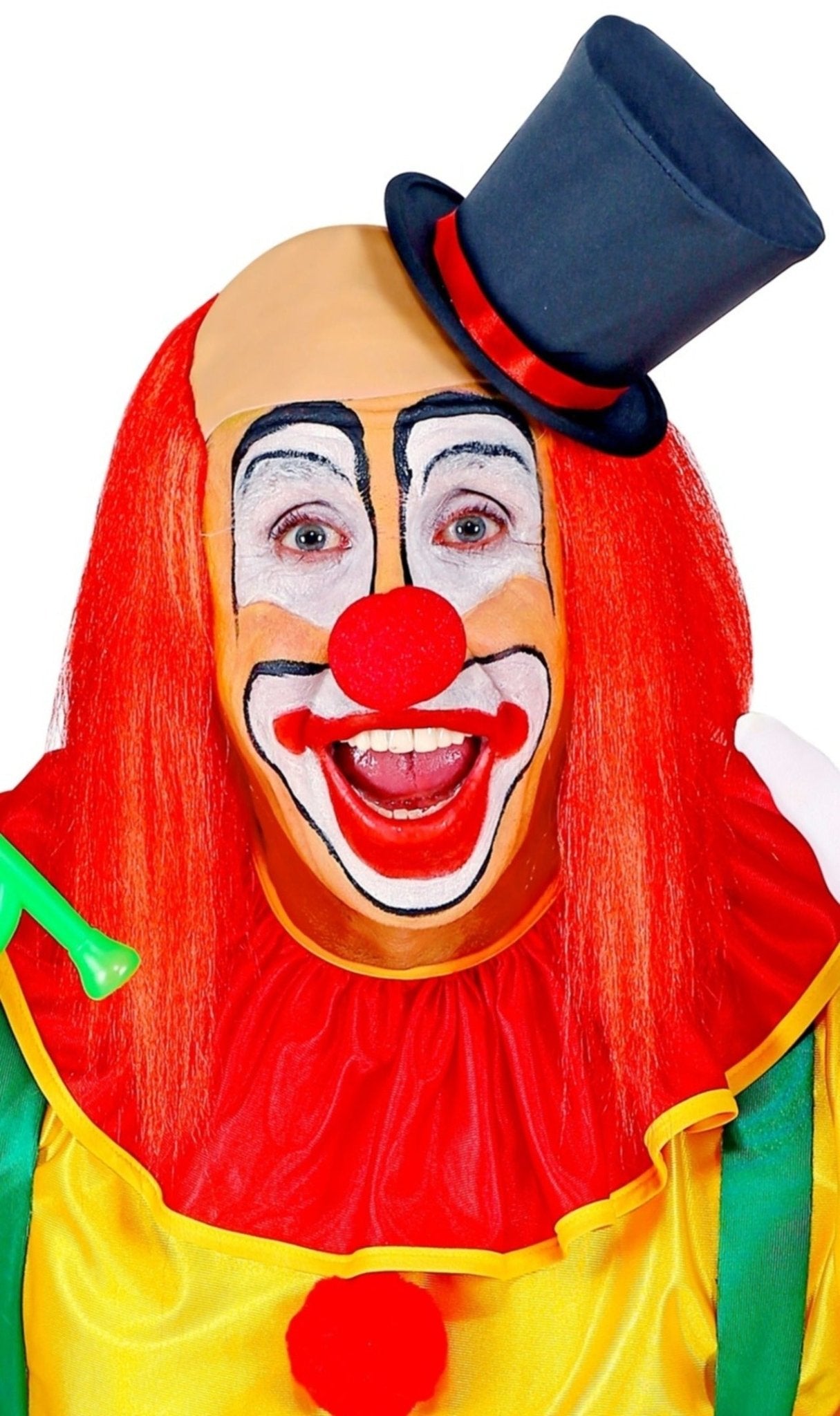 Rote Clown Perücke mit Glatze