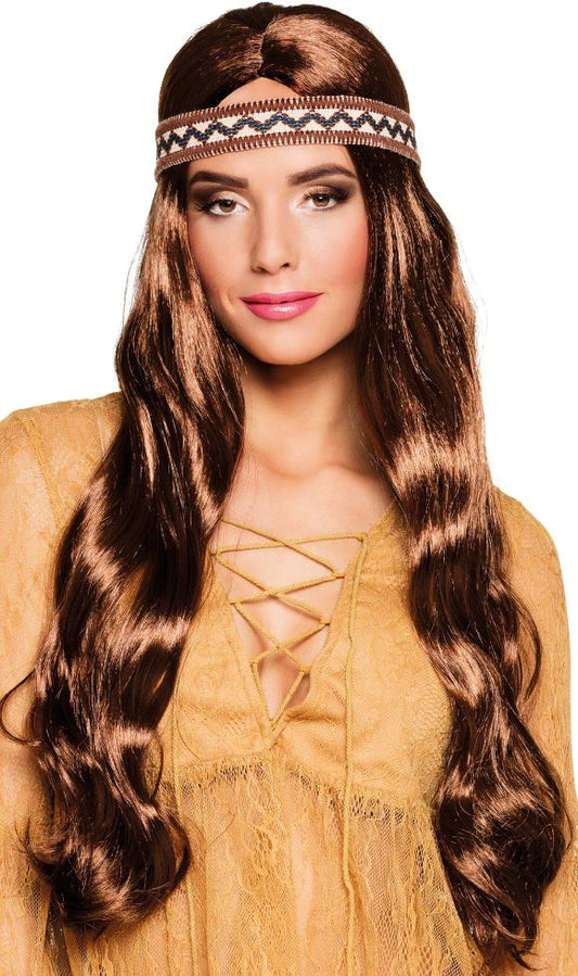 Perücke Hippie mit Haarband