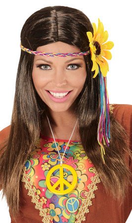 Perücke Hippie Sonnenblume