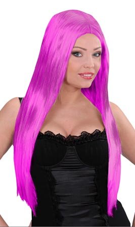 Farbige Perücke mit langen Haaren Glamour