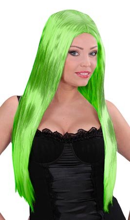 Farbige Perücke mit langen Haaren Glamour