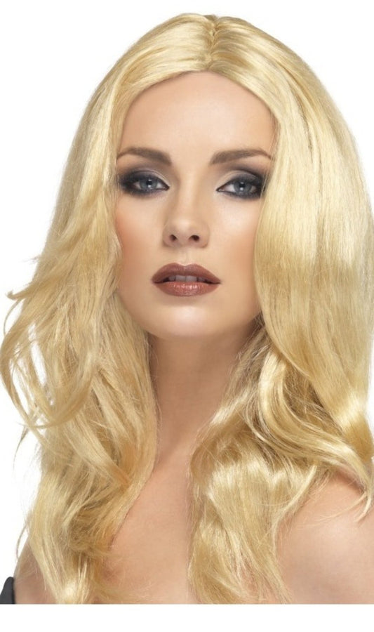 Blonde Perücke gewellt