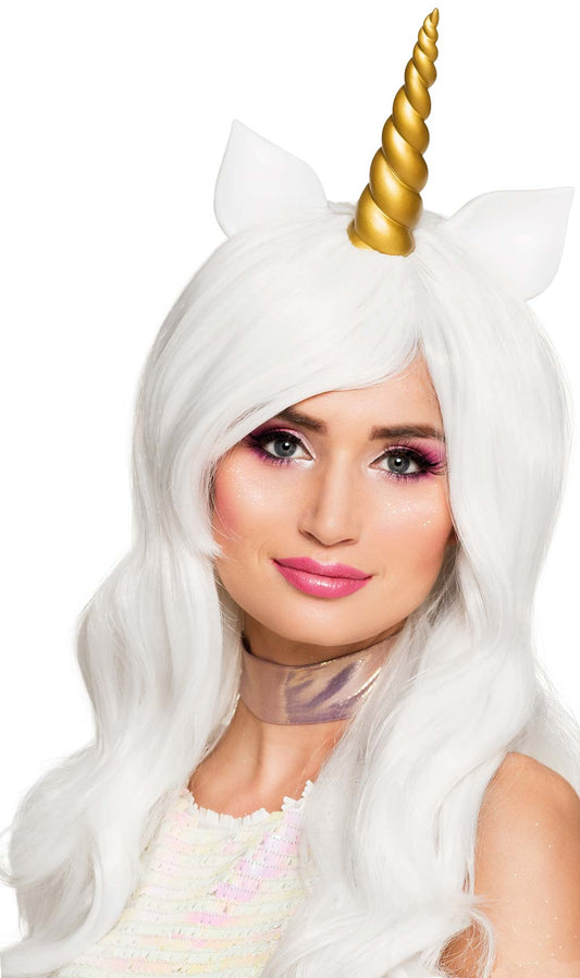 Perücke Einhorn golden