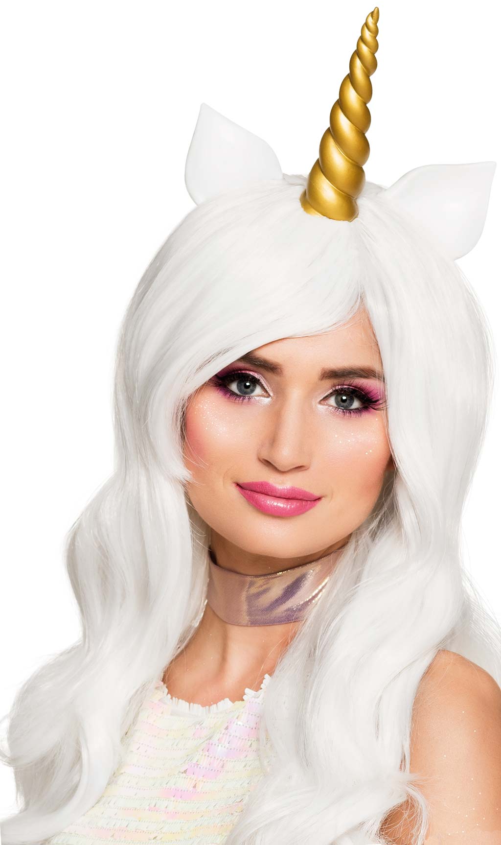 Perücke Einhorn golden