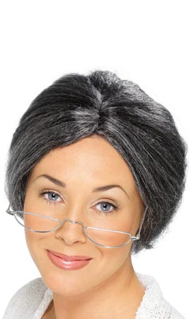Alte-Frau-Perücke