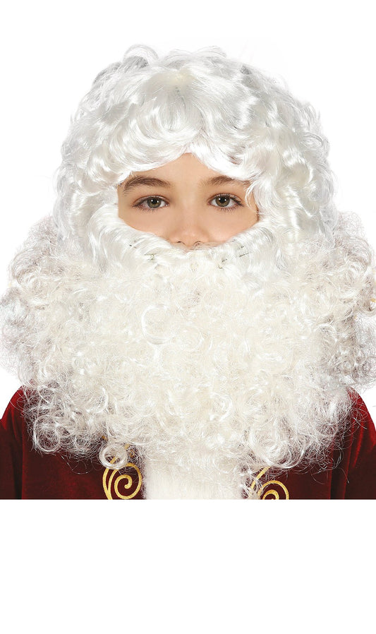 Weihnachtsmann Perücke und Bart für Kinder