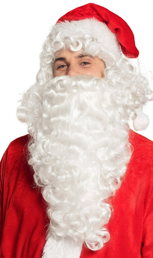 Weihnachtsmann Perücke und Bart Lockig