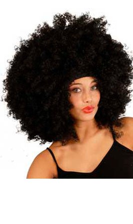 Afro Perücke 60er Jahre schwarz