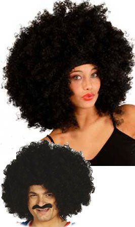 Afro Perücke 60er Jahre schwarz
