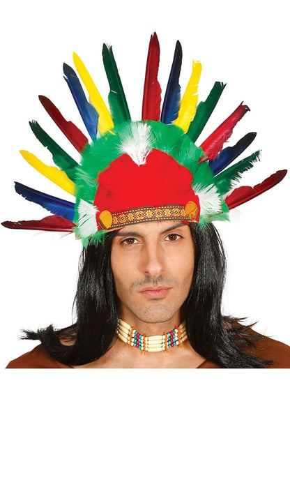 Kurzer Indianer-Federschmuck