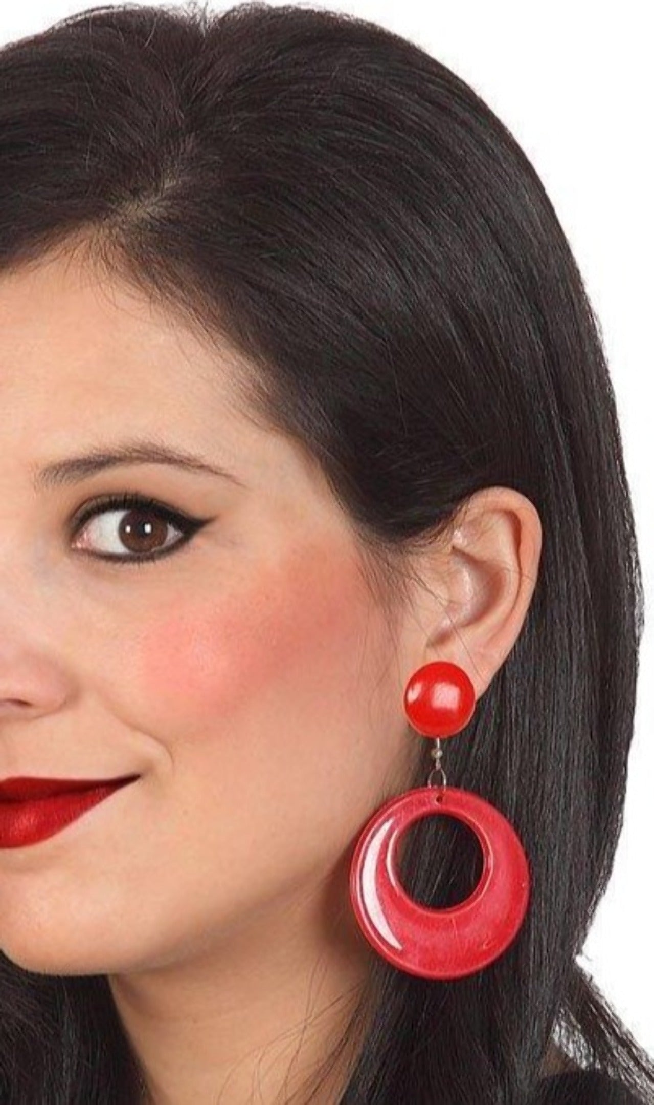 Rote Ohrringe Flamenca