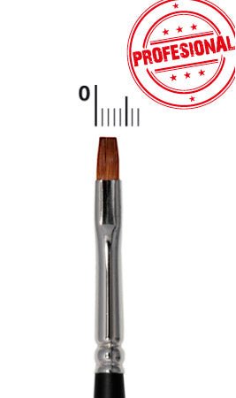 Flacher Pinsel 2 mm Rindshaar-Professional