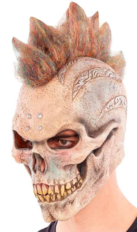 Totenkopf Punk Maske aus Latex