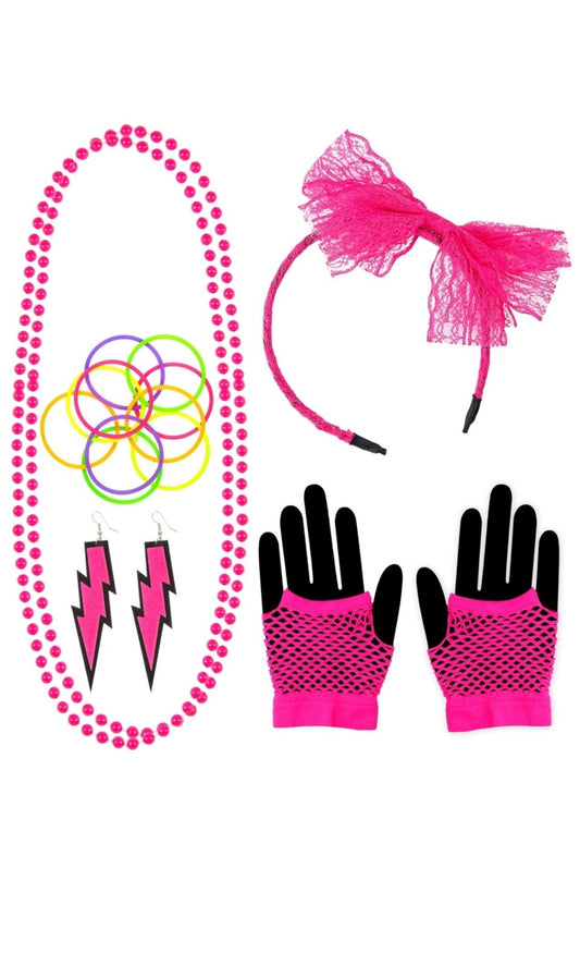 80er Jahre Neon-Set