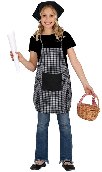 Kariertes Kastanien-Verkäuferin Set für Kinder