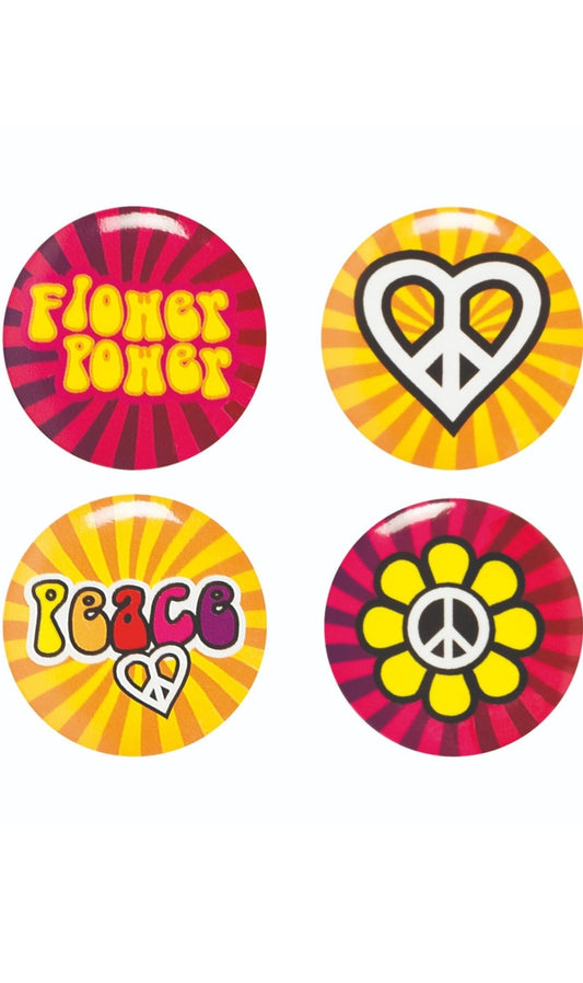Set Pins Hippie Flower