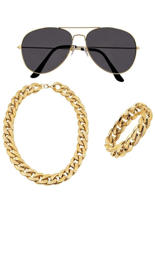 Goldenes Rapper-Set