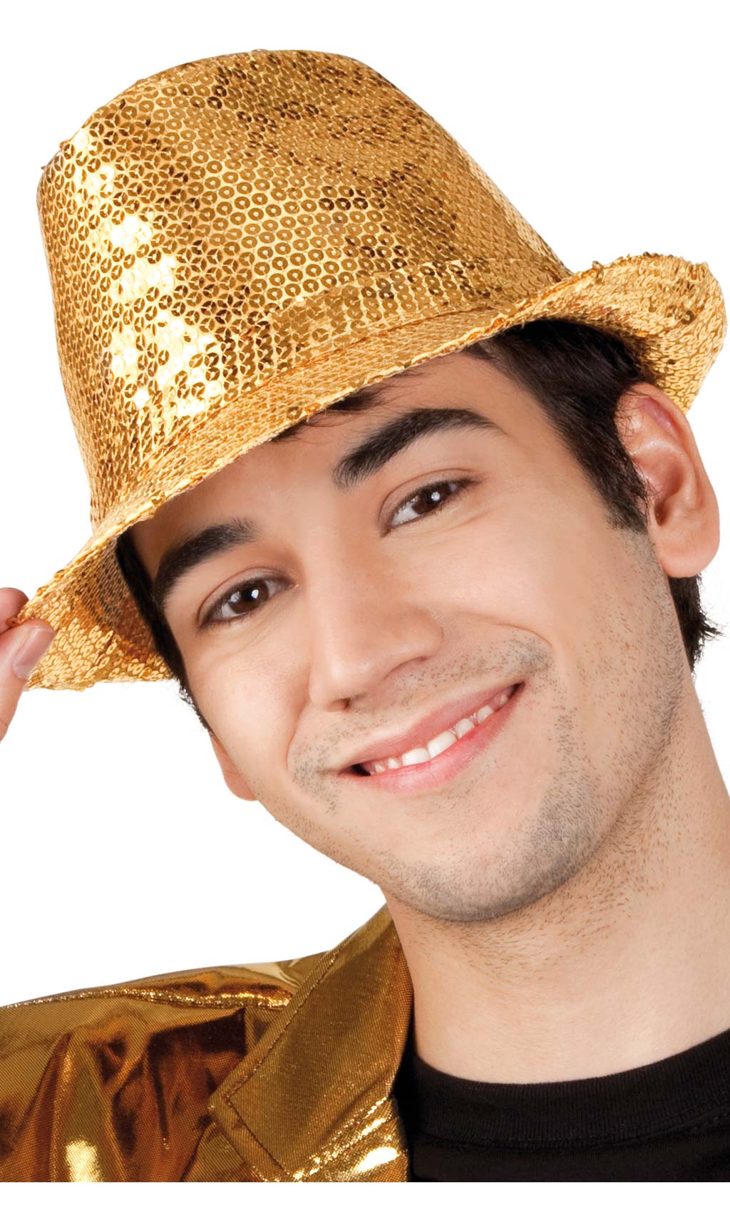 Goldener Gangster Hut mit Pailletten