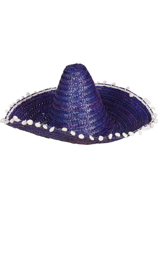 Mexikanisches Strohhut blau
