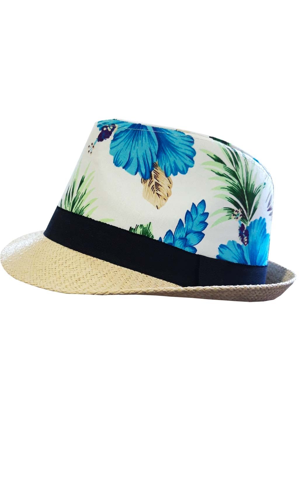 Hawaii Hut Blumen blau
