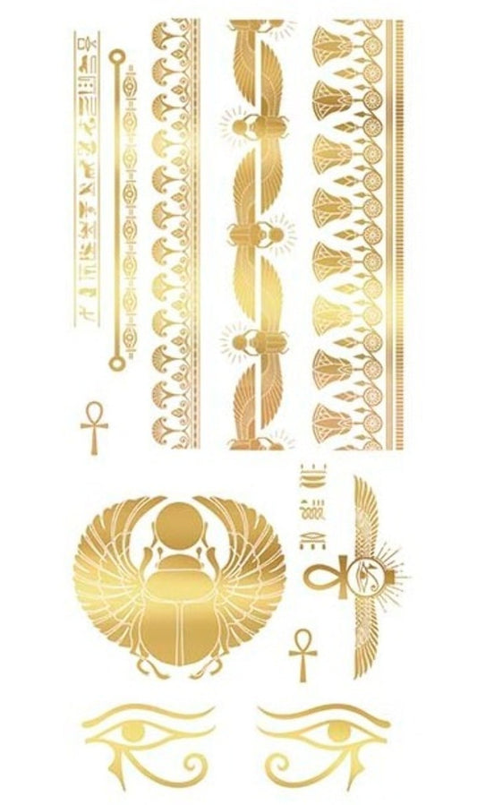 Goldene ägyptische Tattoos
