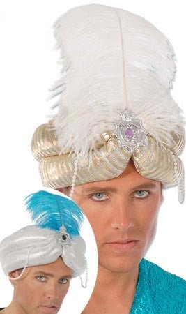 Farbiger, arabischer Turban mit Perlen